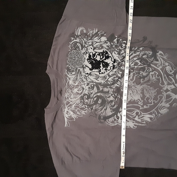 Graphic T-Shirt in Gray with White Design - Picture 7 of 7